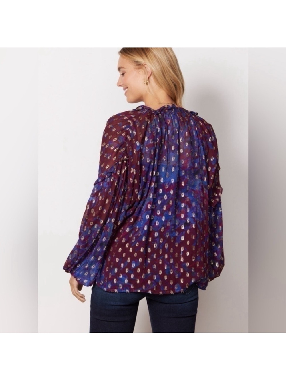 Cleobella Dara Top Purple Blue
Confetti Print Blouse Size XL - Picture 2 of 12